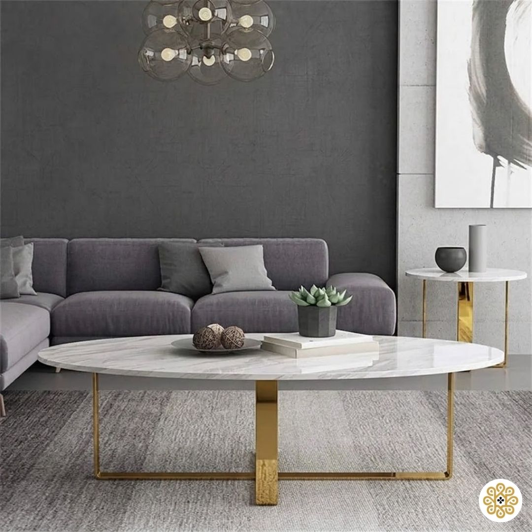 Modanio Modern Coffee Table with Marble Top