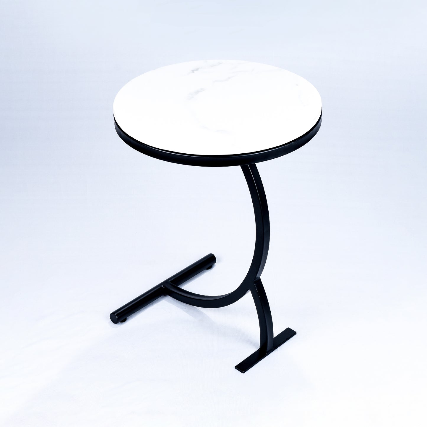 Modanio Handmade Round Center Table for Living Room Central End Table for Bedroom with Marble Top