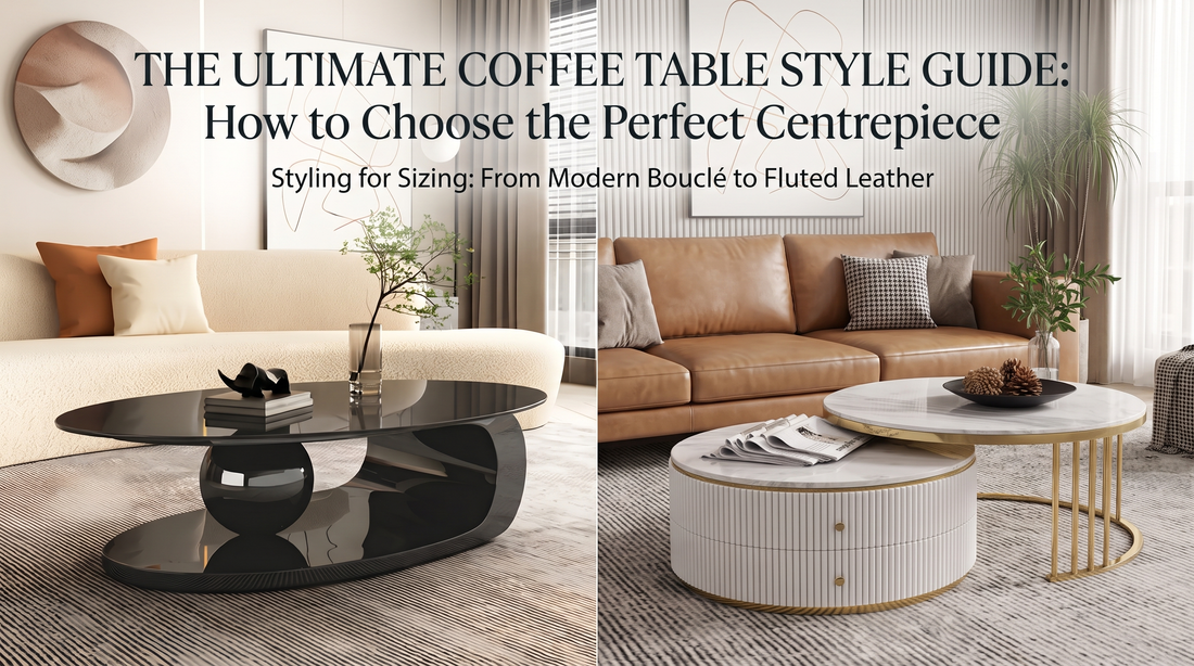 Modanio oval marble top coffee table