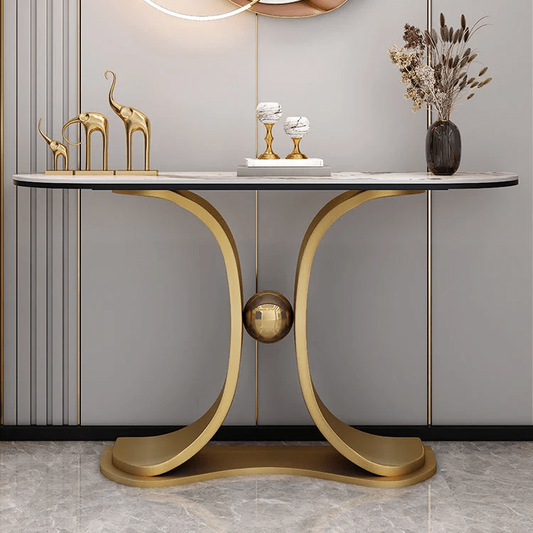 Modanio Mid-century Console Table with Marble Top