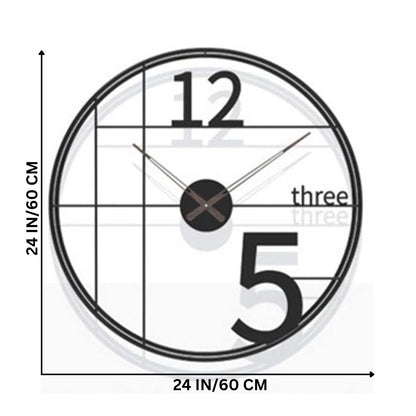 Modanio Large Wall Clock for Living Room 24 Inches