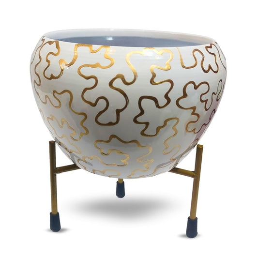 Modanio Flower Pots for Home Decoration Metal Print Plant Stand Planter Suitable for Indoor and Outdoor Use Home & Office Decor - Modanio