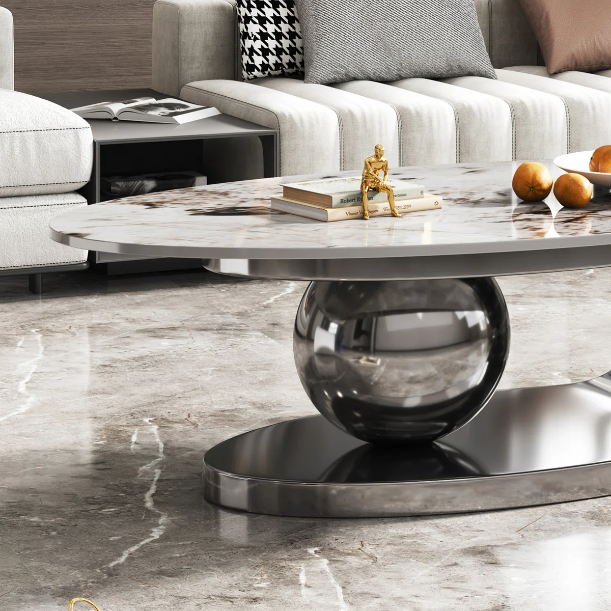 Luxury Oval Coffee Table for Living Room | Modern & Premium Design | Modanio