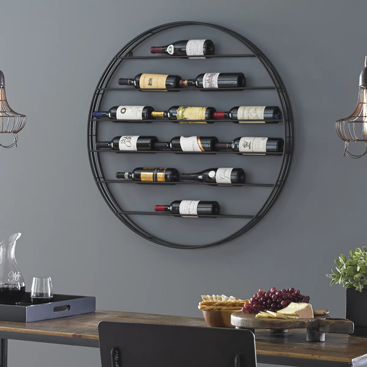 Modanio Label View 12 Bottle Wall Mounted Wine Bottle Rack