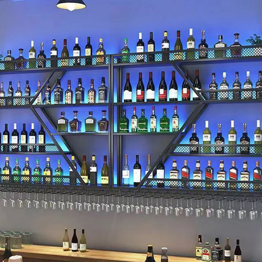 Modanio 4 Multi-Tier Iron Wall Mounted Wine Rack
