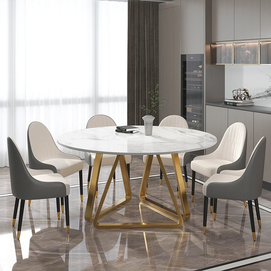 Modanio Luxury Round Dining Table with Marble Top