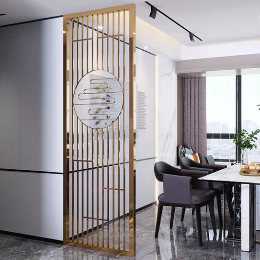 Modanio Designer Room Partition with Gold PVD Finish