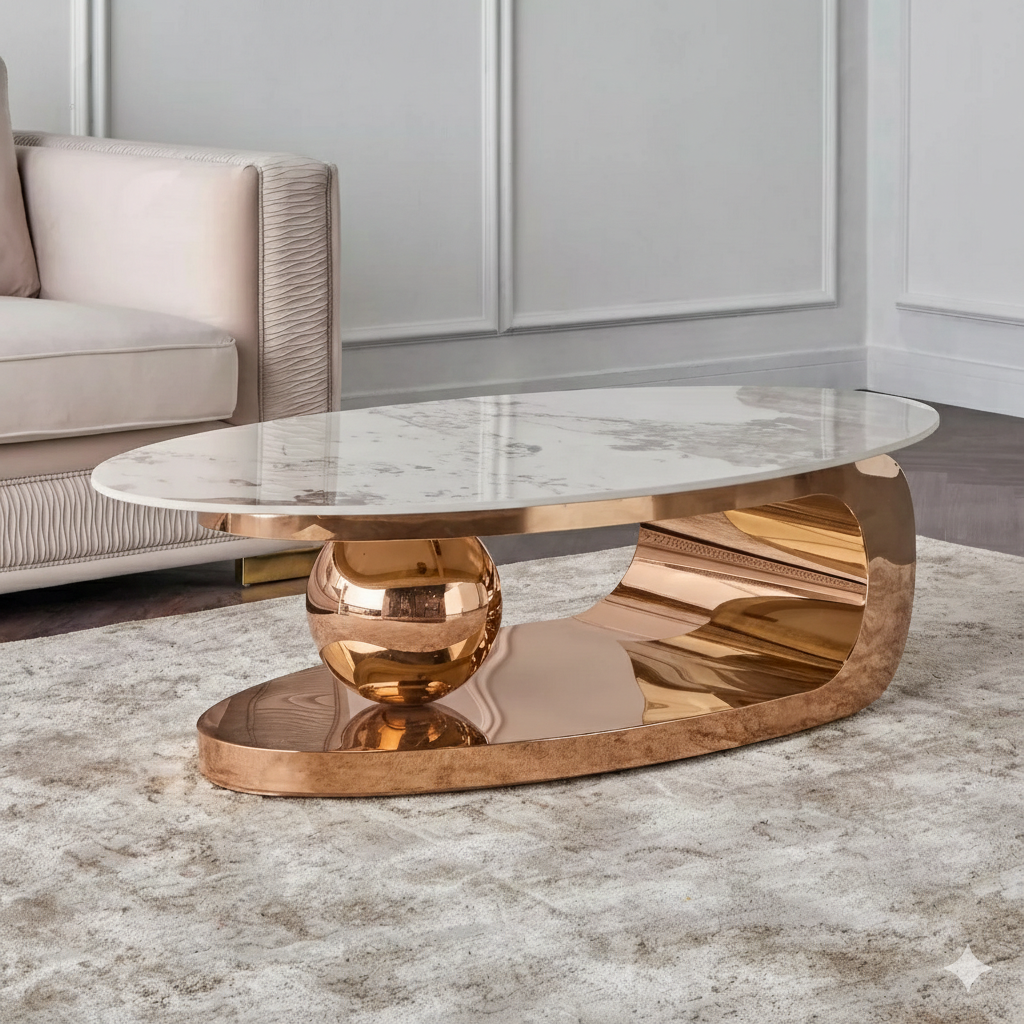 Luxury Oval Coffee Table for Living Room | Modern & Premium Design | Modanio