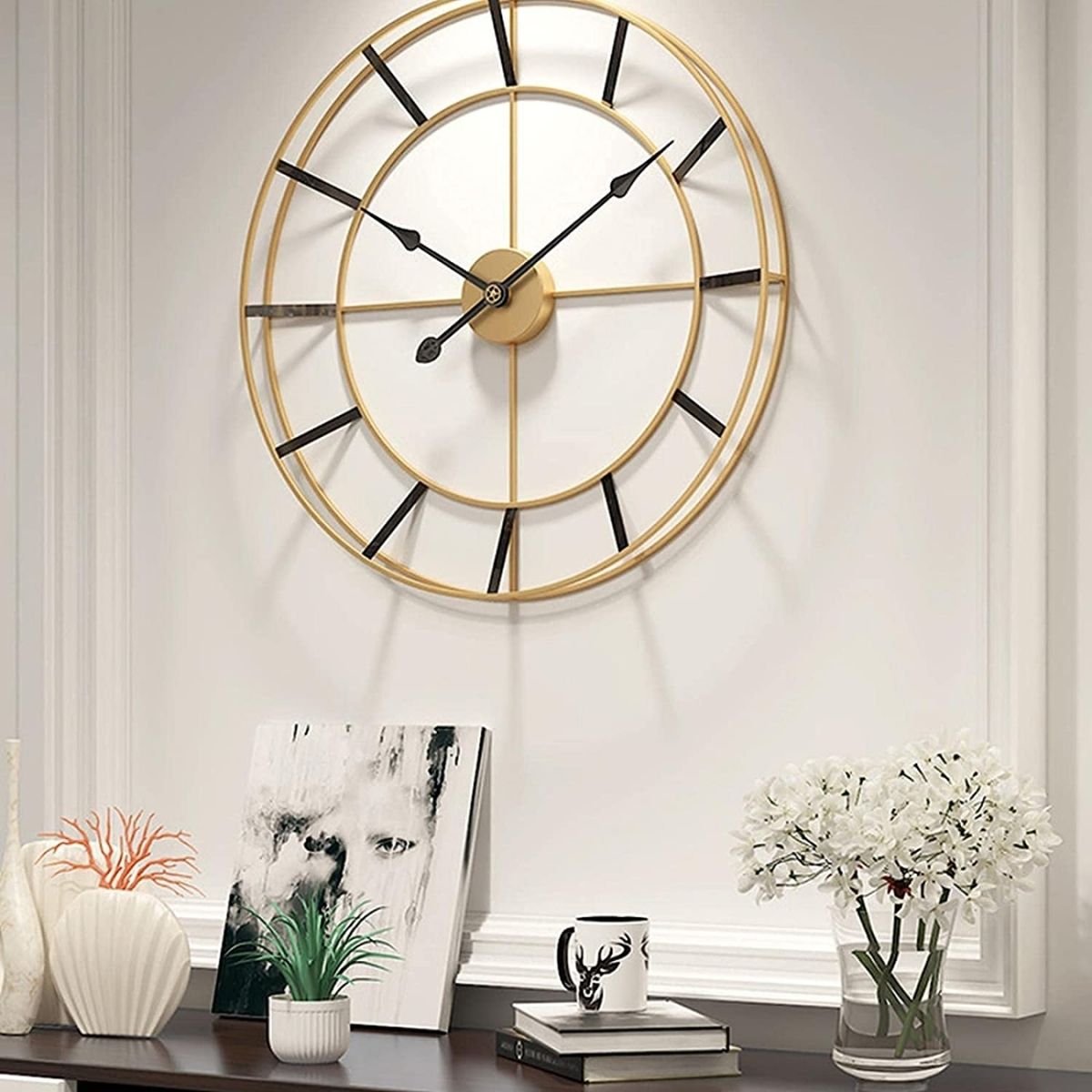 Modanio Vintage Wall Clock For Home | Living Room Wall Clock