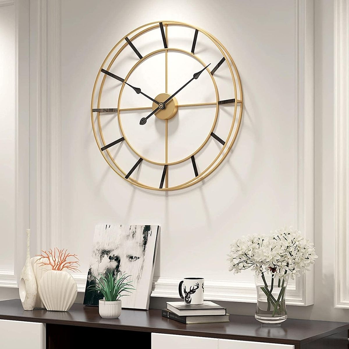Modanio Vintage Wall Clock For Home | Living Room Wall Clock